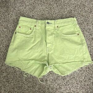 Levi’s 501 high rise button fly denim shorts cutoffs